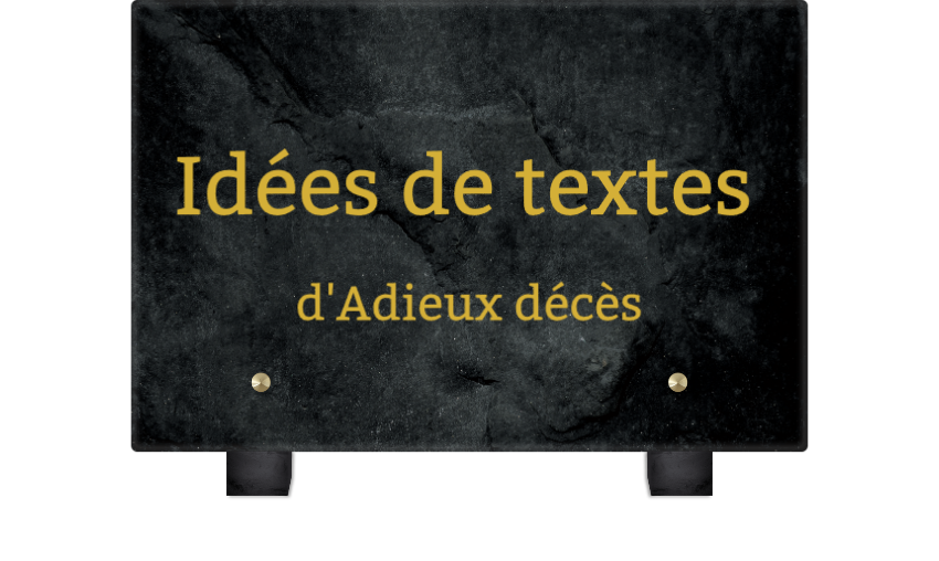 Texte d'Adieu Décès