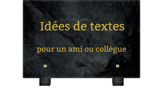 Idées de texte de plaque funéraire pour ami ou collègue