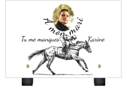 Plaque funéraire dessin-equitation 30 plapuedacaes.com
