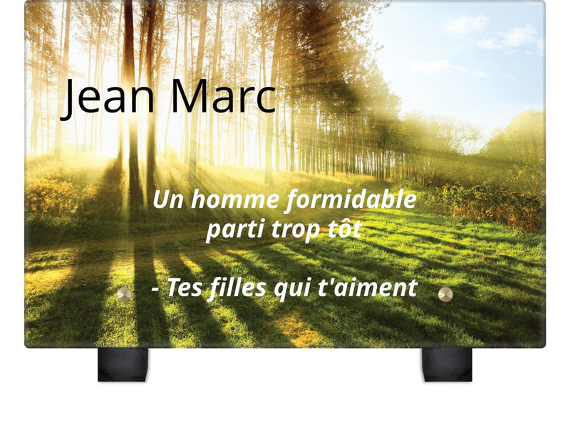 Plaque funéraire soleil-dans-les-arbres 23 plapuedacaes.com
