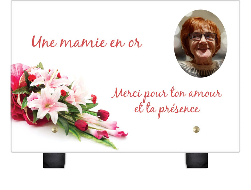 Plaque funéraire bouquet-garni 30 plapuedacaes.com

