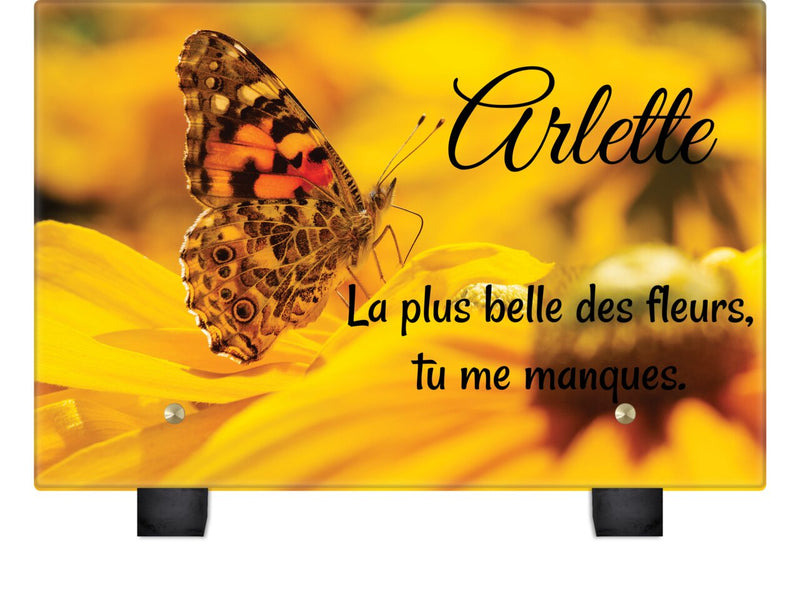 Plaque funéraire papillon-jaune 9 plapuedacaes.com
