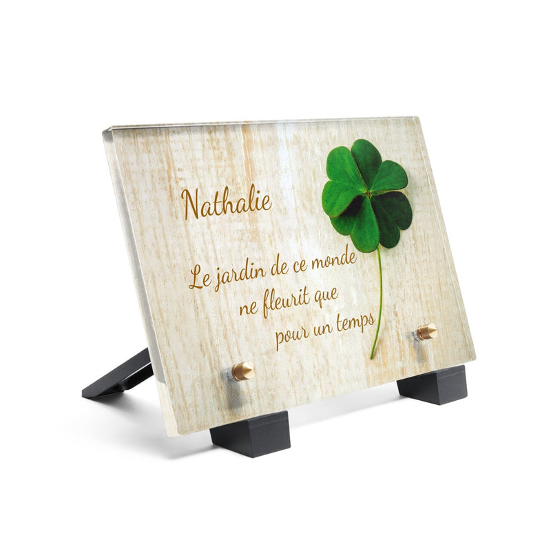 Plaque funéraire plaque-funeraire-trefle 27 plapuedacaes.com
