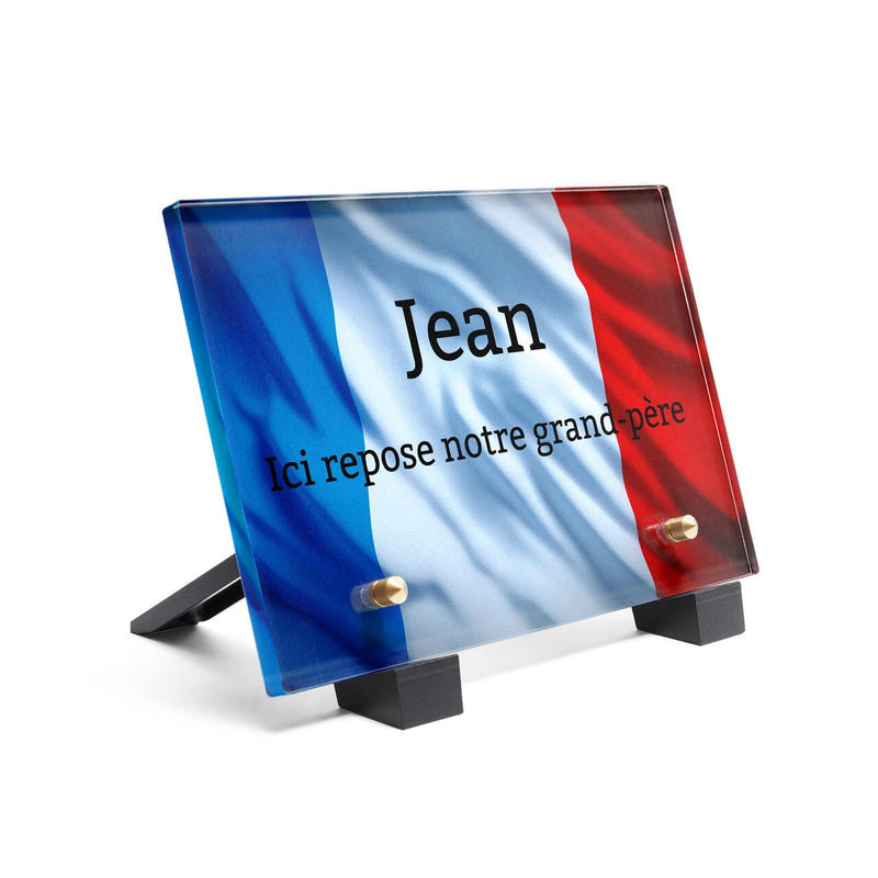 Plaque funéraire drapeau-francais 28 plapuedacaes.com