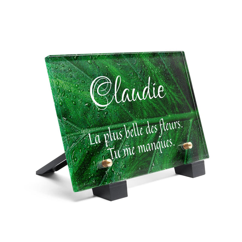 Plaque funéraire feuille-humide 2 plapuedacaes.com