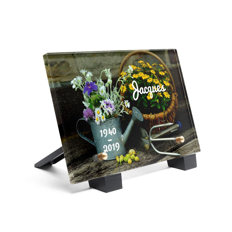 Plaque funéraire outils-du-jardinier 25 plapuedacaes.com