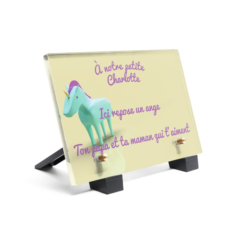 Plaque funéraire licorne-en-3d 7 plapuedacaes.com