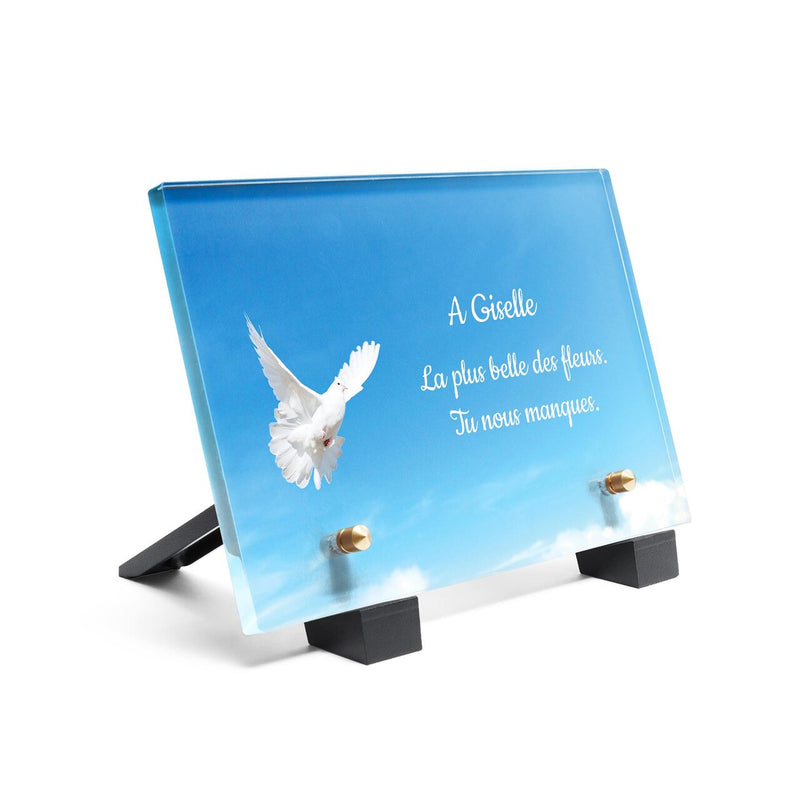 Plaque funéraire colombe-ciel-bleu 18 plapuedacaes.com