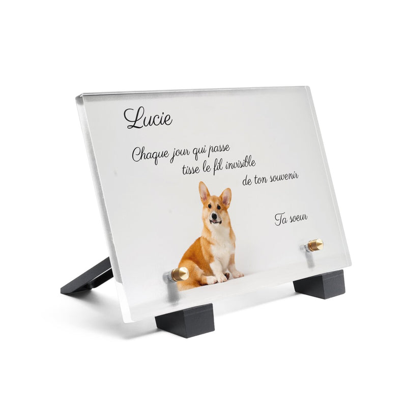 Plaque funéraire corgi-enjoue 28 plapuedacaes.com