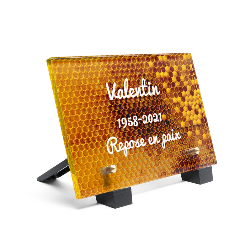 Plaque funéraire alveoles-de-ruche 21 plapuedacaes.com