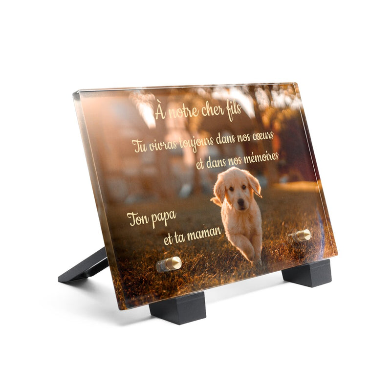 Plaque funéraire golden-retriever-chiot 6 plapuedacaes.com