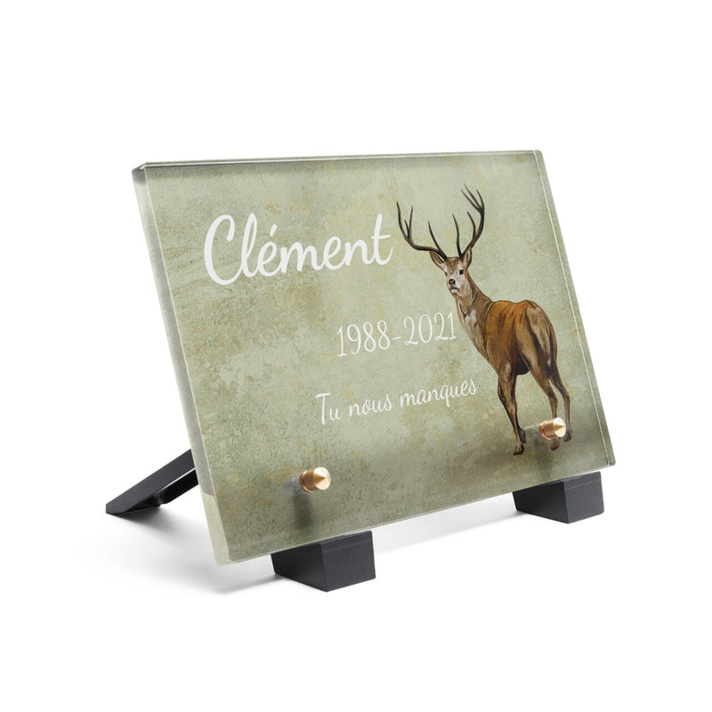 Plaque funéraire plaque-funeraire-cerf 17 plapuedacaes.com