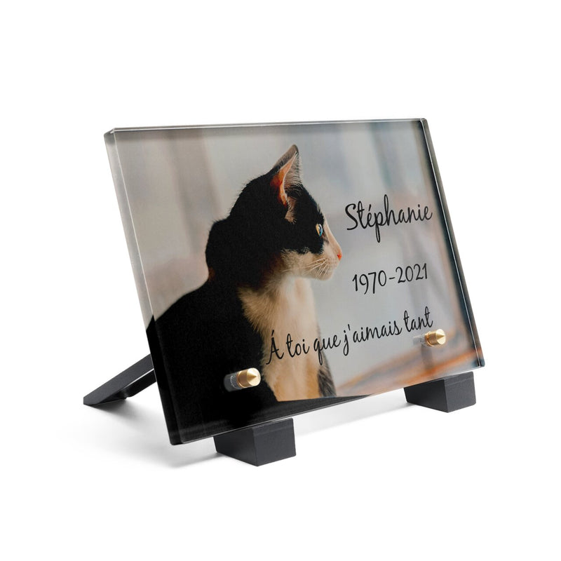 Plaque funéraire chat-noir-blanc 3 plapuedacaes.com