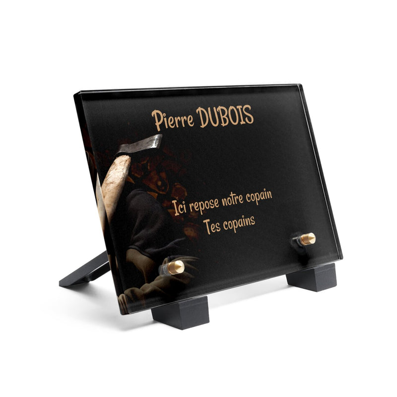 Plaque funéraire bucheron-avec-sa-hache 20 plapuedacaes.com