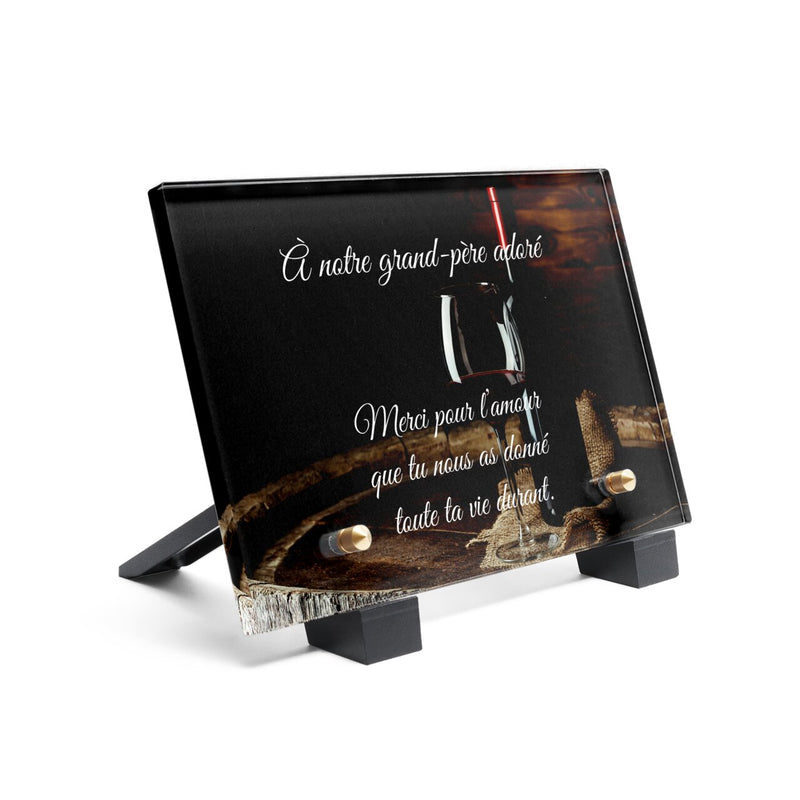 Plaque funéraire bouteille-de-vin 1 plapuedacaes.com