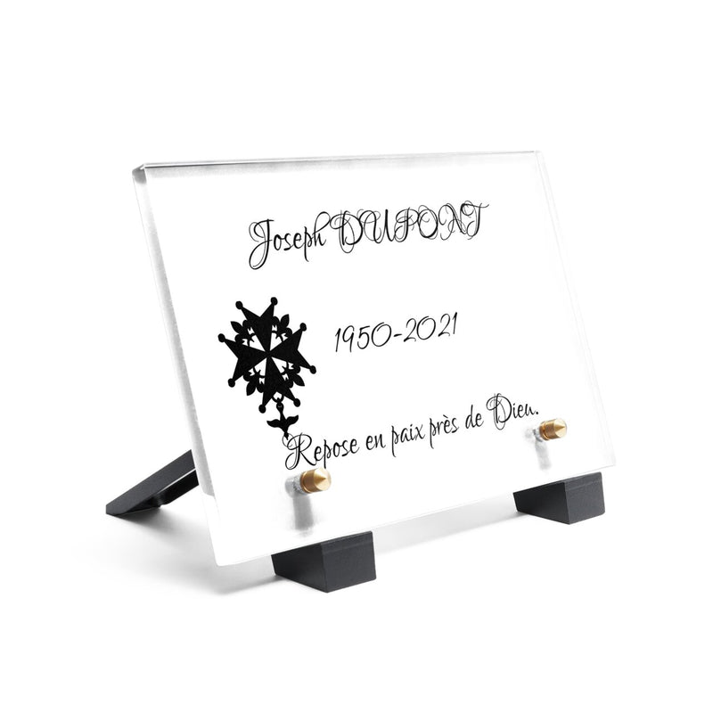 Plaque funéraire protestant-croix-huguenote 14 plapuedacaes.com