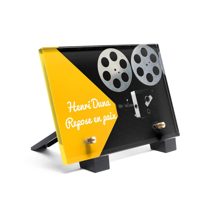 Plaque funéraire cinema-projecteur 1 plapuedacaes.com