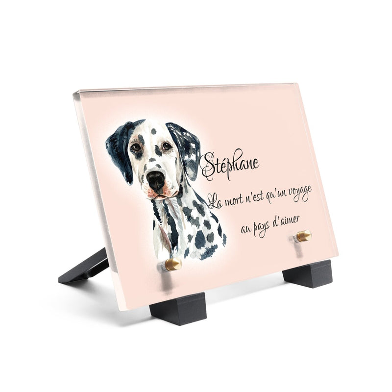 Plaque funéraire plaque-funeraire-dalmatien 4 plapuedacaes.com