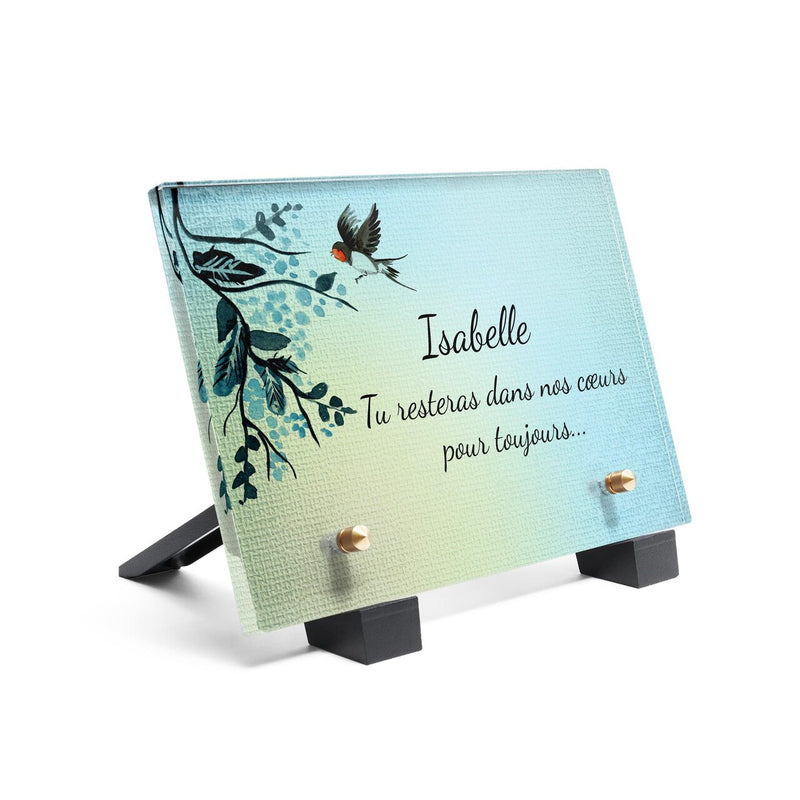 Plaque funéraire aquarelle-oiseau 27 plapuedacaes.com