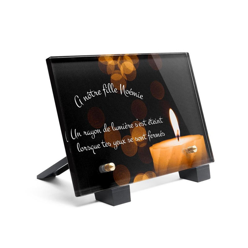 Plaque funéraire bougie 22 plapuedacaes.com