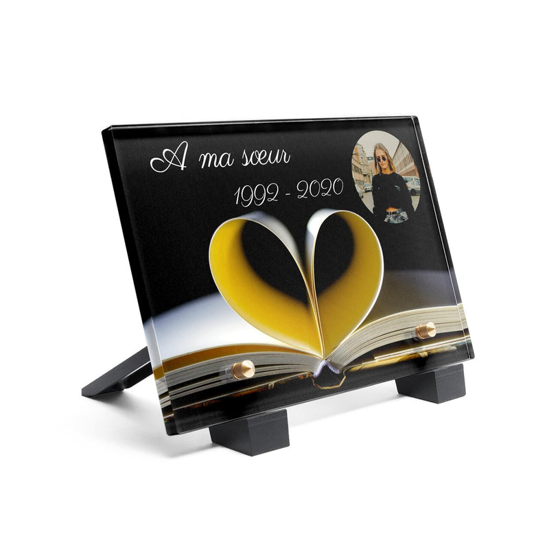 Plaque funéraire livre-pages-coeur 5 plapuedacaes.com
