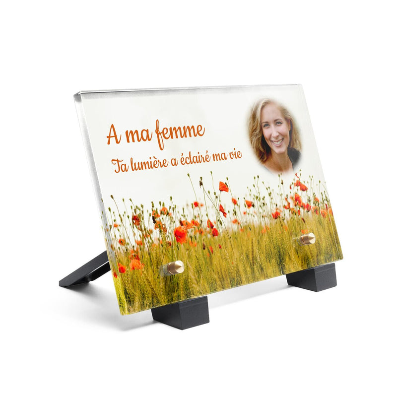 Plaque funéraire coquelicot 22 plapuedacaes.com