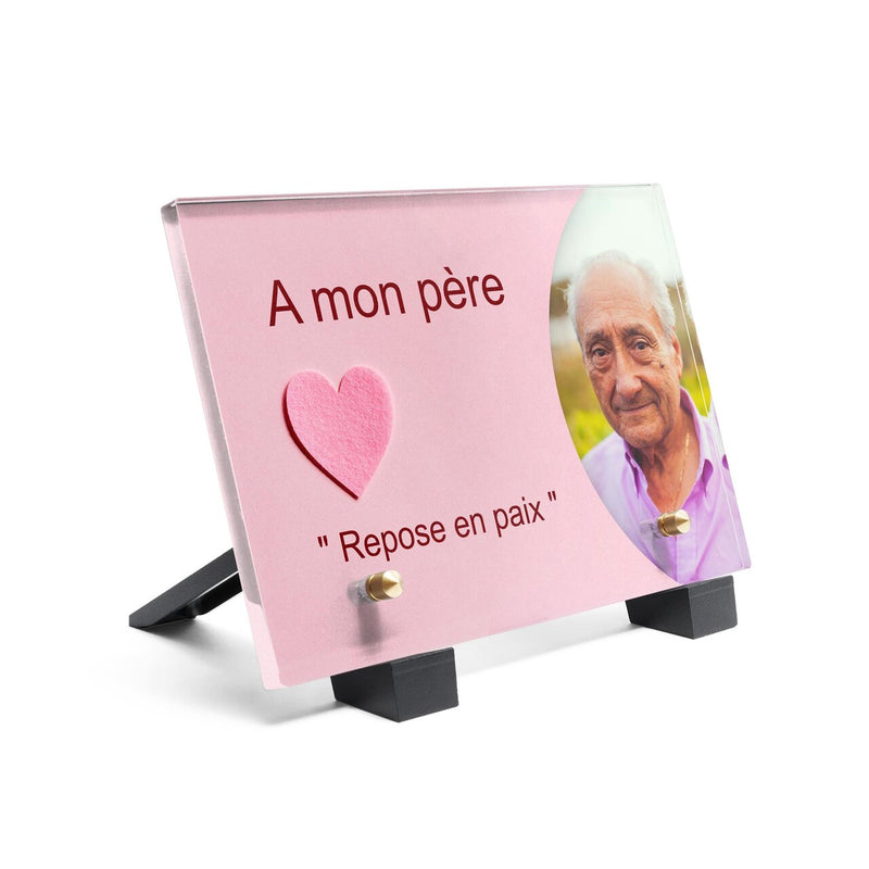 Plaque funéraire coeur-rose 30 plapuedacaes.com