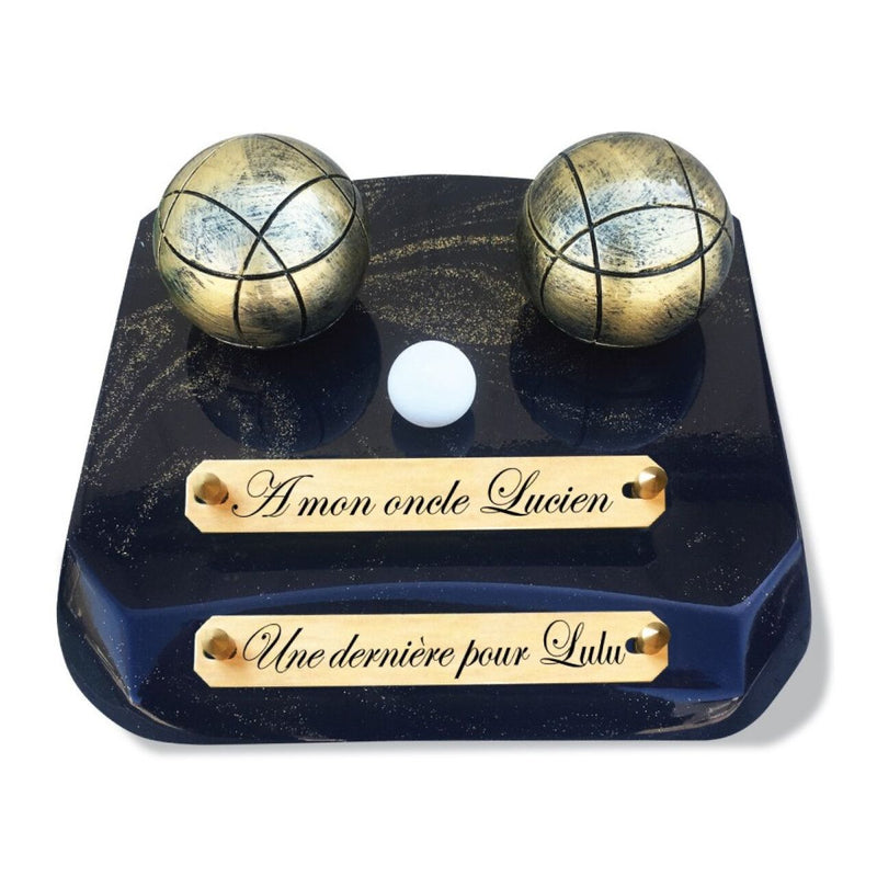 Plaque funéraire boules-de-petanque-sur-socle 20 plapuedacaes.com
