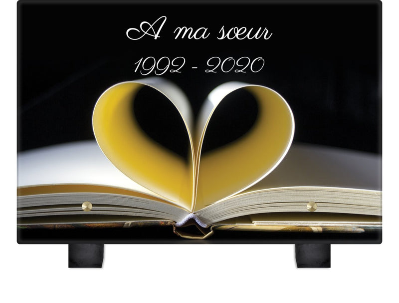 Plaque funéraire livre-pages-coeur 7 plapuedacaes.com
