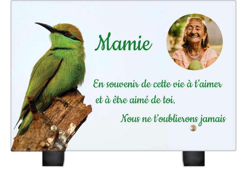 Plaque funéraire bel-oiseau-vert 19 plapuedacaes.com

