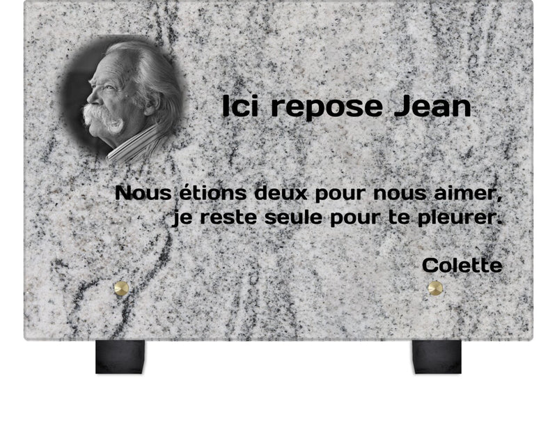 Plaque funéraire granit-viscount-blanc 25 plapuedacaes.com
