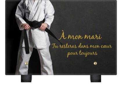 Plaque funéraire karate 4 plapuedacaes.com
