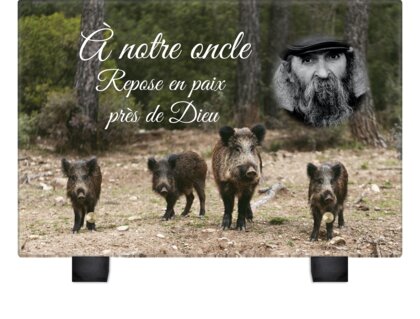 Plaque funéraire plaque-funeraire-chasseur-sanglier 28 plapuedacaes.com
