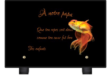 Plaque funéraire poisson-dore 25 plapuedacaes.com
