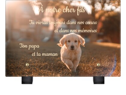Plaque funéraire golden-retriever-chiot 7 plapuedacaes.com
