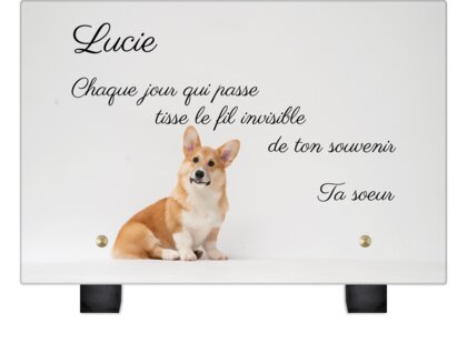 Plaque funéraire corgi-enjoue 13 plapuedacaes.com
