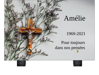 Plaque funéraire croix-aux-fleurs 28 plapuedacaes.com
