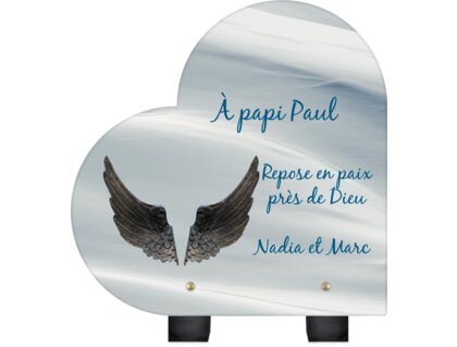 Plaque funéraire ailes-dange-forme-coeur 19 plapuedacaes.com
