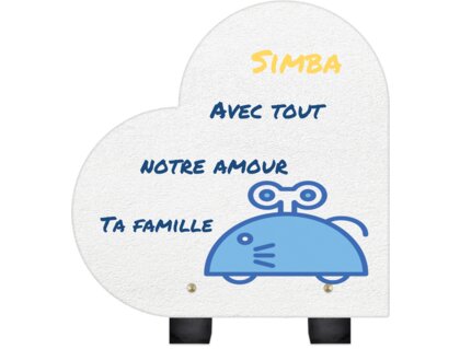 Plaque funéraire souris-robot-forme-coeur 7 plapuedacaes.com
