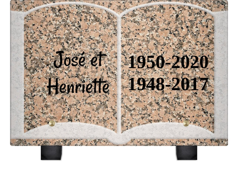 Plaque funéraire livre-granit-rose 29 plapuedacaes.com
