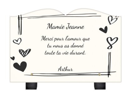 Plaque funéraire cadre-coeurs-forme-livre 22 plapuedacaes.com
