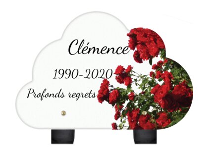 Plaque funéraire mur-de-roses-forme-nuage 4 plapuedacaes.com
