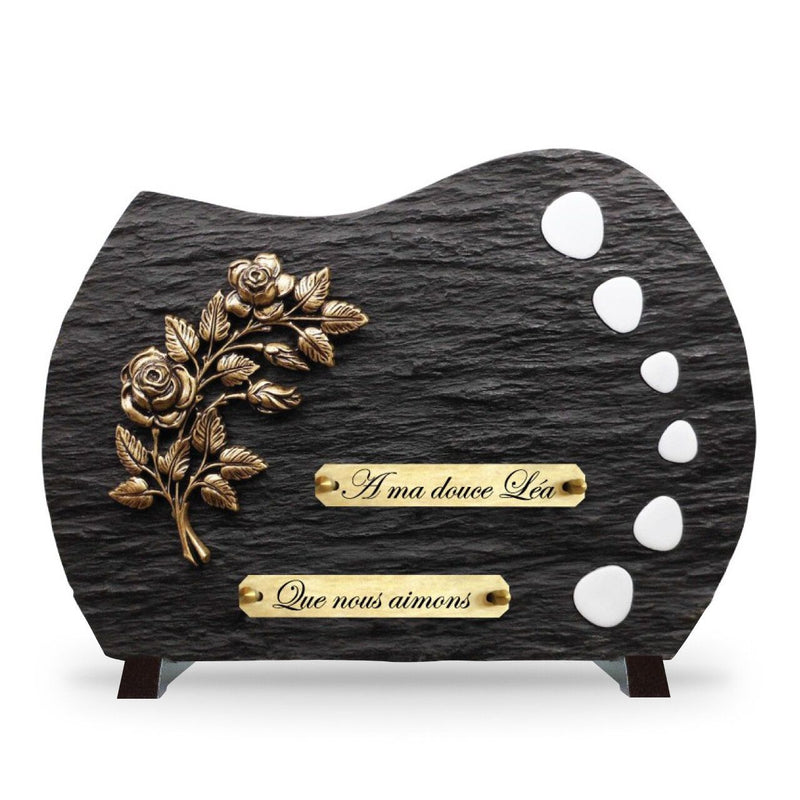 Plaque funéraire petit-galets-blanc 29 plapuedacaes.com
