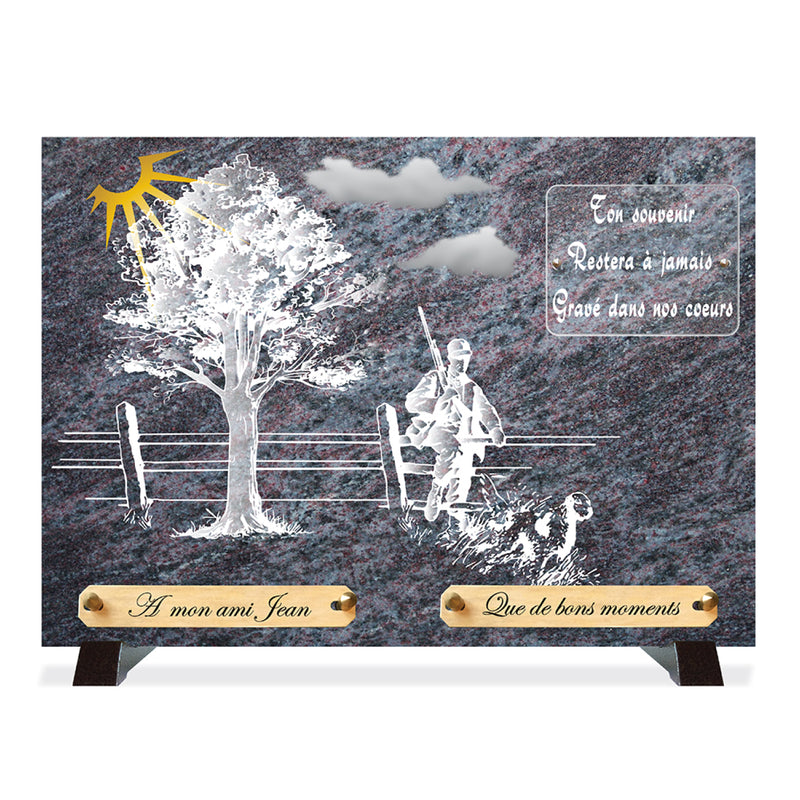 Plaque funéraire compogranit-chasseur 26 plapuedacaes.com
