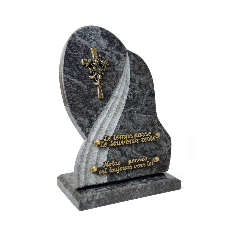 Plaque funéraire vague-eleguante-sur-socle 6 plapuedacaes.com