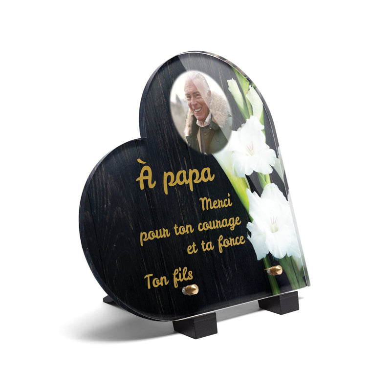 Plaque funéraire arum-blanc-forme-coeur 20 plapuedacaes.com