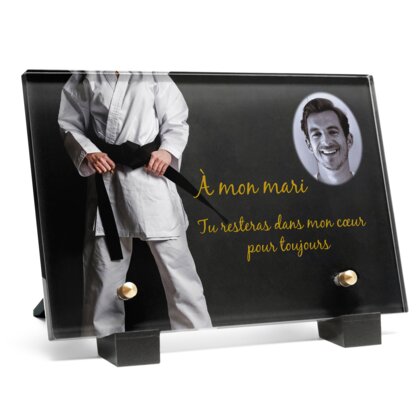 Plaque funéraire karate 4 plapuedacaes.com
