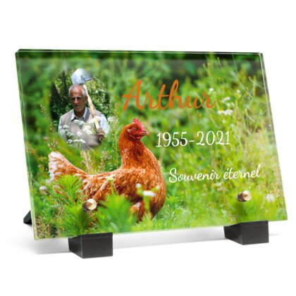 Plaque funéraire plaque-funeraire-poule 19 plapuedacaes.com
