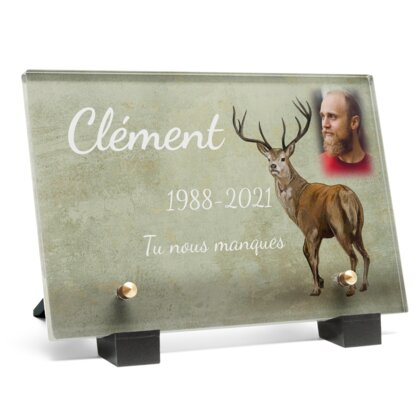 Plaque funéraire plaque-funeraire-cerf 13 plapuedacaes.com
