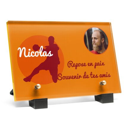 Plaque funéraire handballeur 23 plapuedacaes.com
